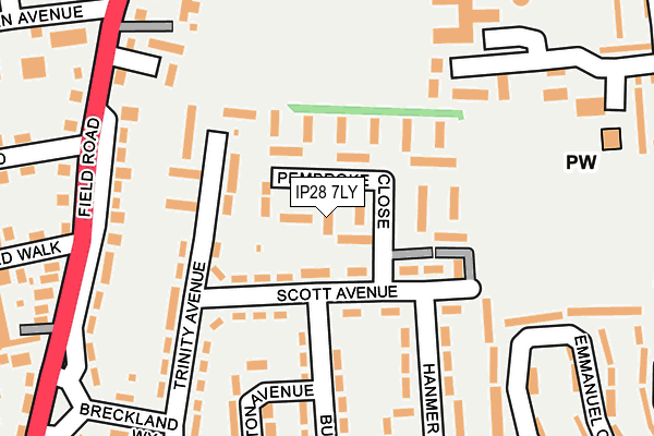 IP28 7LY map - OS OpenMap – Local (Ordnance Survey)