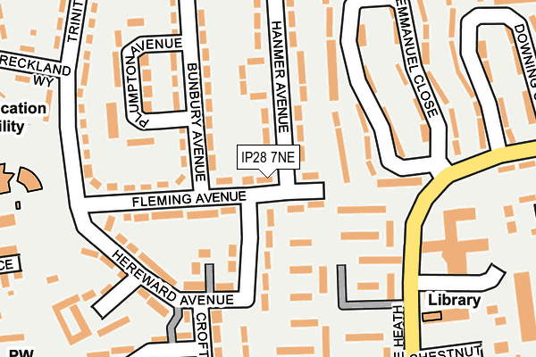 IP28 7NE map - OS OpenMap – Local (Ordnance Survey)