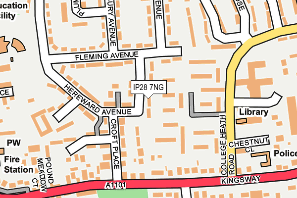 IP28 7NG map - OS OpenMap – Local (Ordnance Survey)