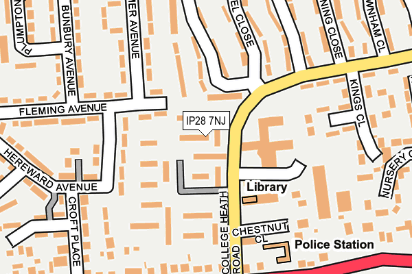 IP28 7NJ map - OS OpenMap – Local (Ordnance Survey)