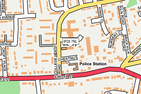 IP28 7NL map - OS OpenMap – Local (Ordnance Survey)