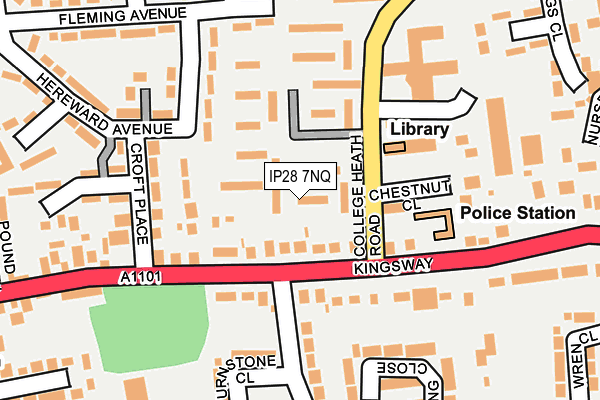 IP28 7NQ map - OS OpenMap – Local (Ordnance Survey)