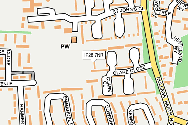 IP28 7NR map - OS OpenMap – Local (Ordnance Survey)