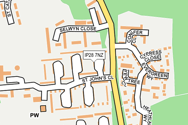 IP28 7NZ map - OS OpenMap – Local (Ordnance Survey)