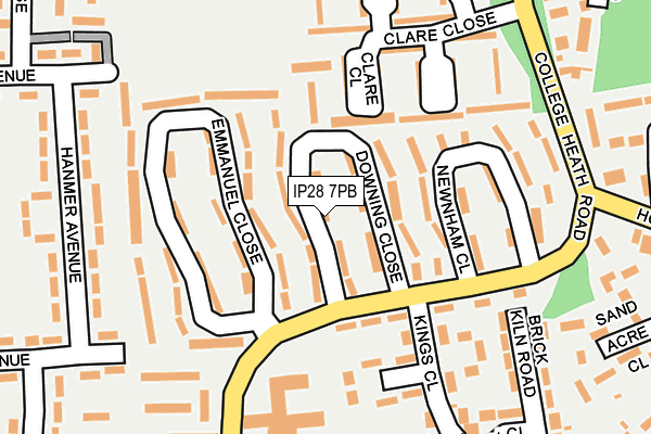 IP28 7PB map - OS OpenMap – Local (Ordnance Survey)