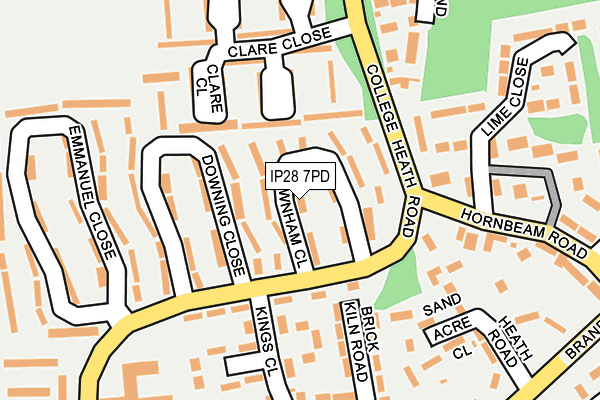 IP28 7PD map - OS OpenMap – Local (Ordnance Survey)