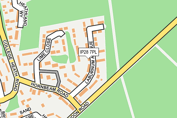IP28 7PL map - OS OpenMap – Local (Ordnance Survey)