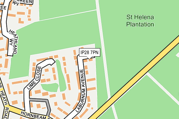 IP28 7PN map - OS OpenMap – Local (Ordnance Survey)