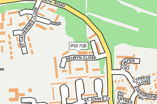 IP28 7QB map - OS OpenMap – Local (Ordnance Survey)
