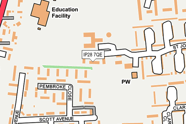 IP28 7QE map - OS OpenMap – Local (Ordnance Survey)