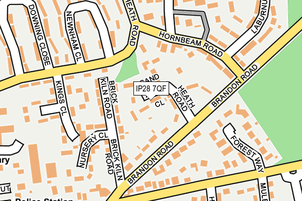 IP28 7QF map - OS OpenMap – Local (Ordnance Survey)