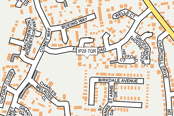 IP28 7QR map - OS OpenMap – Local (Ordnance Survey)