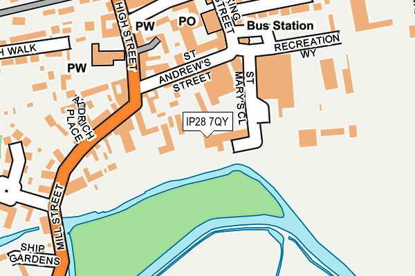 IP28 7QY map - OS OpenMap – Local (Ordnance Survey)