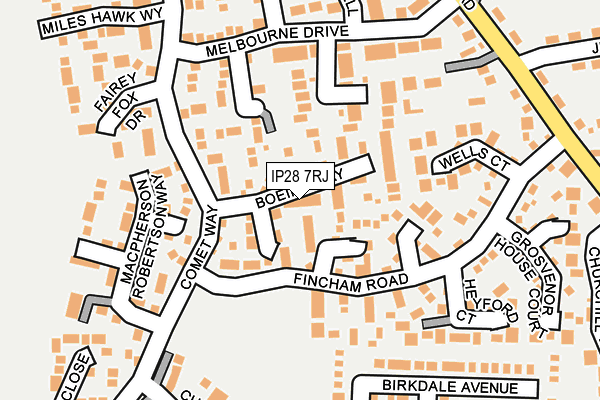 IP28 7RJ map - OS OpenMap – Local (Ordnance Survey)