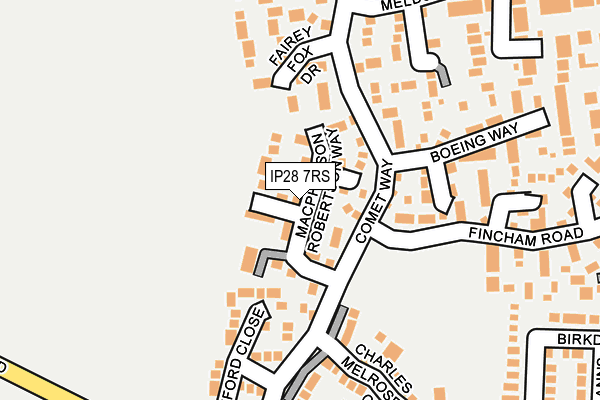 IP28 7RS map - OS OpenMap – Local (Ordnance Survey)