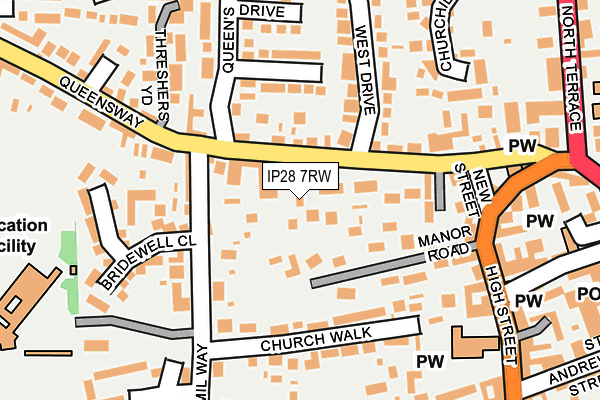 IP28 7RW map - OS OpenMap – Local (Ordnance Survey)