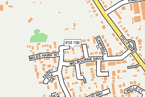 IP28 7SB map - OS OpenMap – Local (Ordnance Survey)