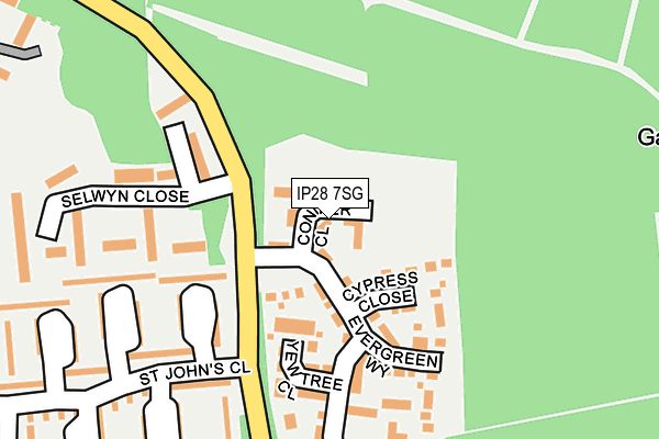 IP28 7SG map - OS OpenMap – Local (Ordnance Survey)