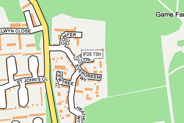 IP28 7SH map - OS OpenMap – Local (Ordnance Survey)