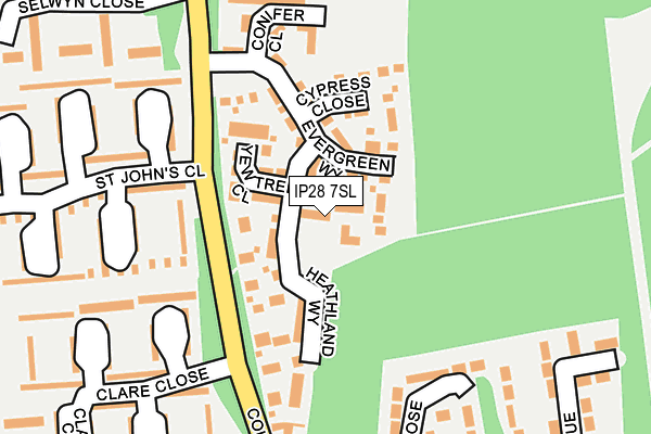 IP28 7SL map - OS OpenMap – Local (Ordnance Survey)