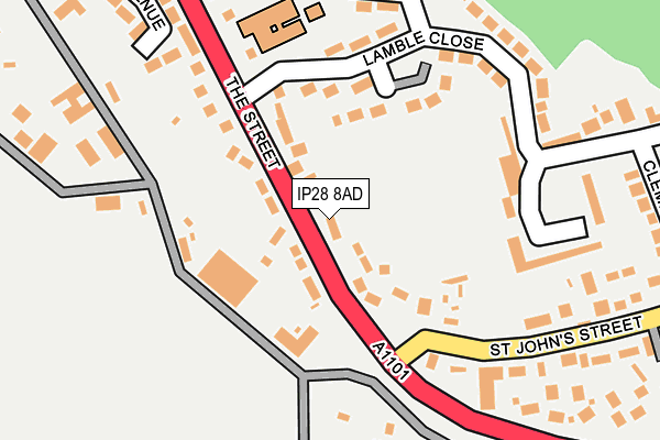 IP28 8AD map - OS OpenMap – Local (Ordnance Survey)