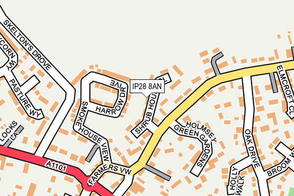 IP28 8AN map - OS OpenMap – Local (Ordnance Survey)