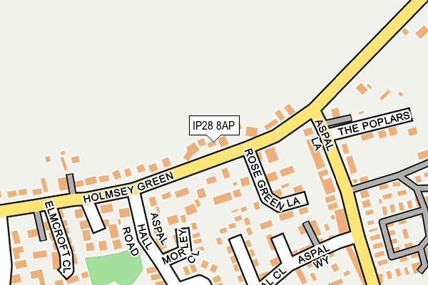 IP28 8AP map - OS OpenMap – Local (Ordnance Survey)