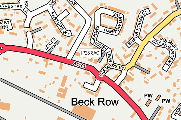 IP28 8AQ map - OS OpenMap – Local (Ordnance Survey)