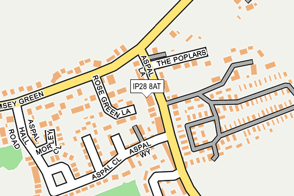 IP28 8AT map - OS OpenMap – Local (Ordnance Survey)