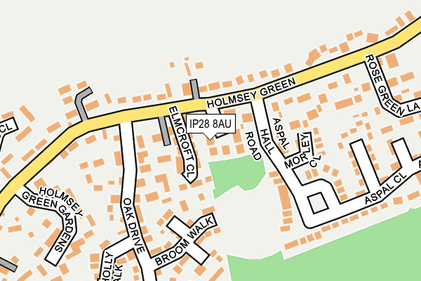 IP28 8AU map - OS OpenMap – Local (Ordnance Survey)