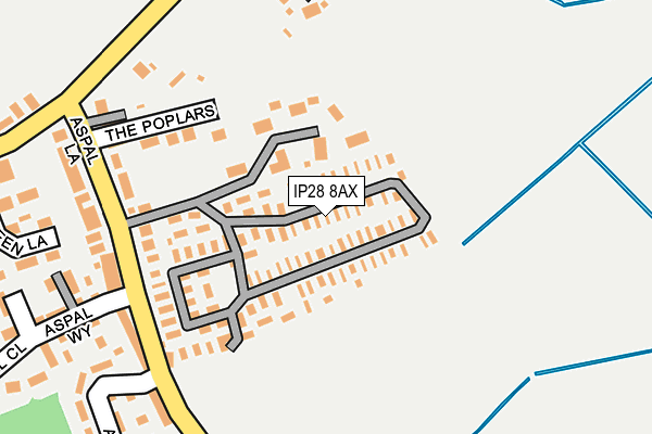 IP28 8AX map - OS OpenMap – Local (Ordnance Survey)