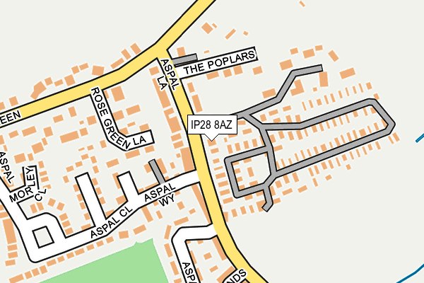 IP28 8AZ map - OS OpenMap – Local (Ordnance Survey)