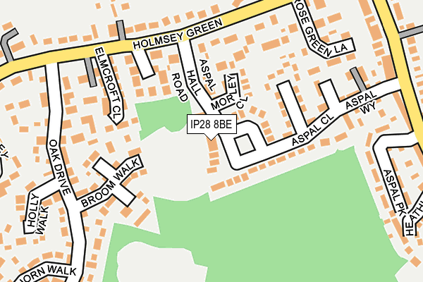 IP28 8BE map - OS OpenMap – Local (Ordnance Survey)