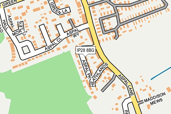 IP28 8BG map - OS OpenMap – Local (Ordnance Survey)