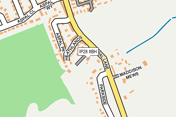 IP28 8BH map - OS OpenMap – Local (Ordnance Survey)