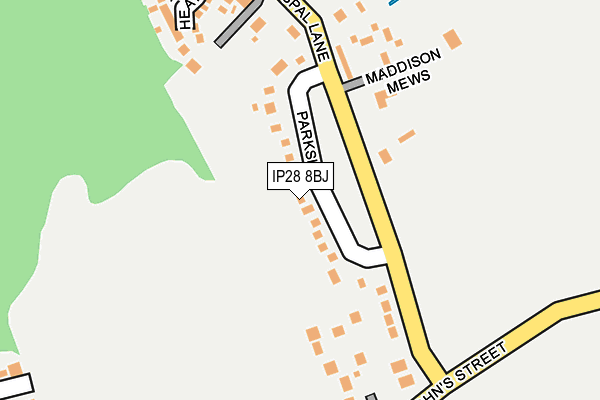 IP28 8BJ map - OS OpenMap – Local (Ordnance Survey)