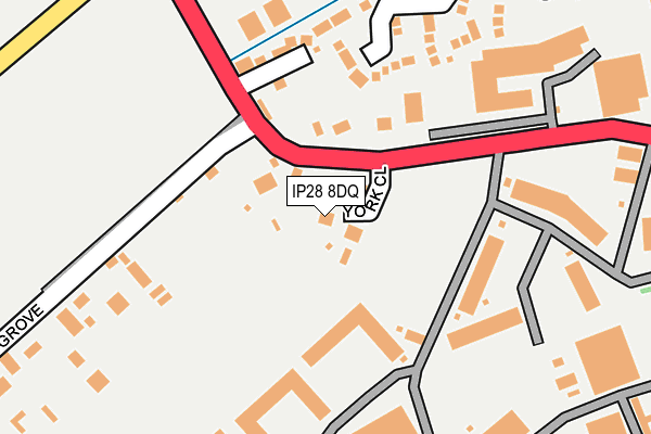 IP28 8DQ map - OS OpenMap – Local (Ordnance Survey)