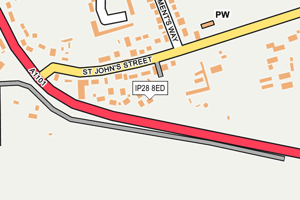 IP28 8ED map - OS OpenMap – Local (Ordnance Survey)