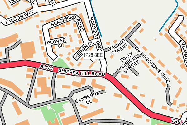 IP28 8EE map - OS OpenMap – Local (Ordnance Survey)