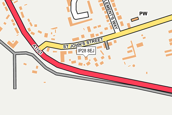 IP28 8EJ map - OS OpenMap – Local (Ordnance Survey)