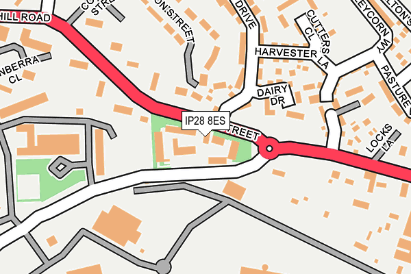 IP28 8ES map - OS OpenMap – Local (Ordnance Survey)