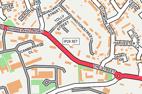 IP28 8ET map - OS OpenMap – Local (Ordnance Survey)