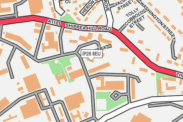 IP28 8EU map - OS OpenMap – Local (Ordnance Survey)