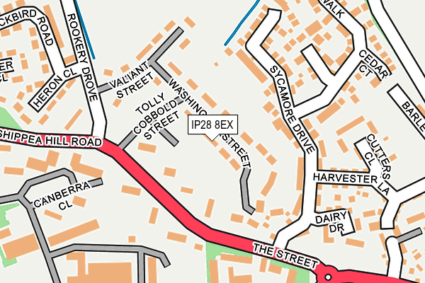 IP28 8EX map - OS OpenMap – Local (Ordnance Survey)