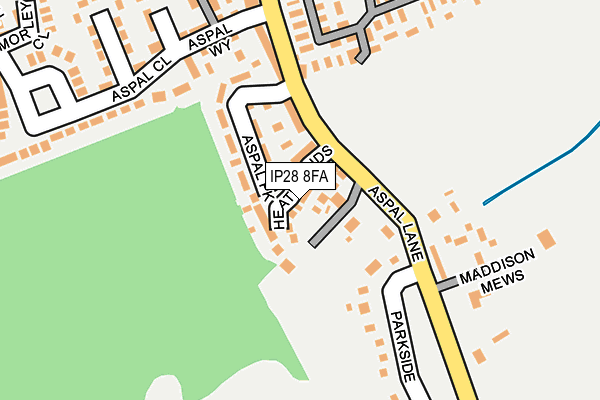 IP28 8FA map - OS OpenMap – Local (Ordnance Survey)