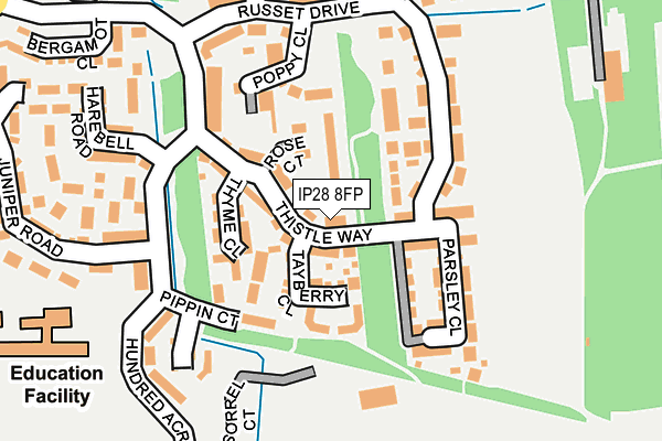 IP28 8FP map - OS OpenMap – Local (Ordnance Survey)