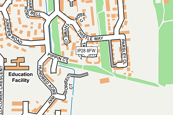 IP28 8FW map - OS OpenMap – Local (Ordnance Survey)