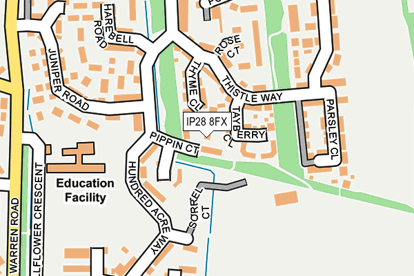 IP28 8FX map - OS OpenMap – Local (Ordnance Survey)