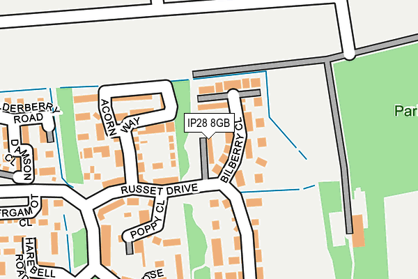 IP28 8GB map - OS OpenMap – Local (Ordnance Survey)