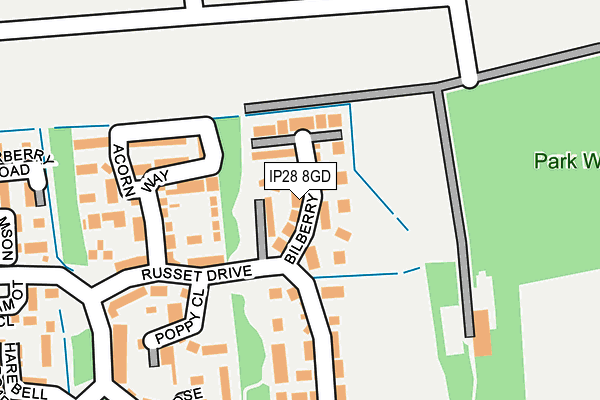 IP28 8GD map - OS OpenMap – Local (Ordnance Survey)